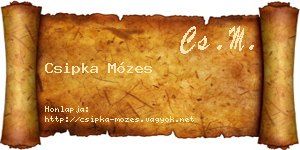 Csipka Mózes névjegykártya